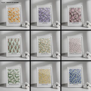 Descarga digital de arte mural con flores estatales: oferta exclusiva solo para clientes que adquirieron fundas para teléfono con flores estatales de EE. UU. / USE-SPL01