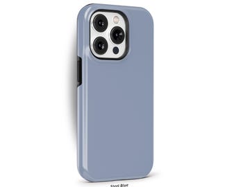 Steel Blue Phone Case for iPhone 16 15 14 13 12 11 10 Pro Max, Samsung Galaxy S24 S23, Google Pixel – Solid Color Minimalist Case | SCG-SC23