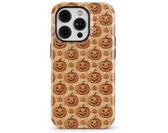 Rustic Pumpkin Patch Halloween Phone Case for iPhone 17 16e 15 14 Pro Max, Samsung Galaxy S25 S23, Google Pixel 10 – Vintage Case | SOC-HW05