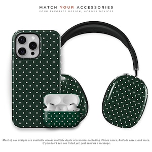 Dark Forest Green Polka Dot Phone Case for iPhone 16 15 14 13 12 11 Pro Max, Samsung Galaxy S24 S23, Google Pixel – MagSafe Case | PCM-PD12 image 8