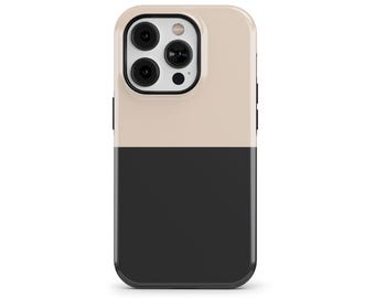 Sandstone Black Phone Case for iPhone 17 16e 15 14 13 12 Pro Max, Samsung Galaxy S25 S21, Google Pixel 10 9 8 – Dual Color Case | SCG-DC02