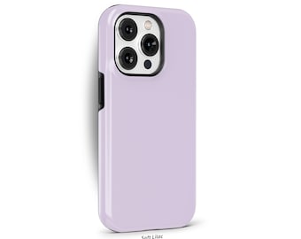 Soft Lilac Phone Case for iPhone 16 15 14 13 12 11 10 Pro Max, Samsung Galaxy S24 S23, Google Pixel – Solid Color Minimalist Case | SCG-SC19