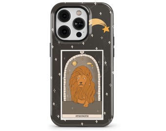 Strength Tarot Card Phone Case for iPhone 16 15 14 13 12 11 Pro Max, Samsung Galaxy S24 S23 S21, Google Pixel – Tarot Deck Case | TMC-TAR07