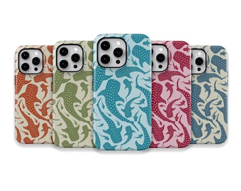 Whale Shark BOHO Phone Case for iPhone 16e 15 14 13 12 Pro Max Plus SE, Galaxy S25 S21 S20, Google Pixel 6 5 - Ocean Animal Print | PWP-AN09