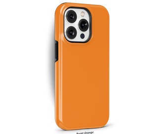 Burnt Orange Phone Case for iPhone 16 15 14 13 12 11 Pro Max, Samsung Galaxy S24 S23, Google Pixel – Solid Color Minimalist Case | SCG-SC03