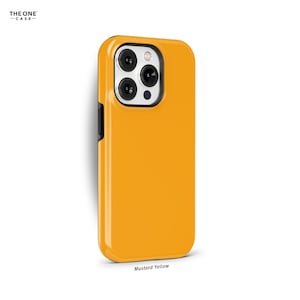 Mustard Yellow Phone Case for iPhone 16 15 14 13 12 Pro Max, Samsung Galaxy S24 S23, Google Pixel – Solid Color Minimalist Case | SCG-SC21