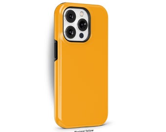 Mustard Yellow Phone Case for iPhone 16 15 14 13 12 Pro Max, Samsung Galaxy S24 S23, Google Pixel – Solid Color Minimalist Case | SCG-SC21