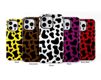 Cow Print Phone Case for iPhone 16 15 14 13 12 11 Pro Max, Samsung Galaxy S24 S23 S22 Ultra, Google Pixel - Animal Pattern | PWP-AN01