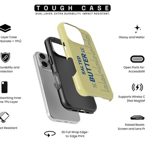 Salted Butter Phone Case - Funny Foodie Cover for iPhone 17 16e 15 14 13 11 Pro Max, Samsung Galaxy, Google Pixel 10 9 8, MagSafe | FUN-FD01 immagine 10
