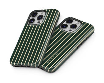 Deep Forest Green and Wheat Phone Case for iPhone 17 16e 15 14 13 12 11, Samsung S25 S24 S23 S20, Pixel 10 9 8 7, MagSafe Case | PCM-ST67