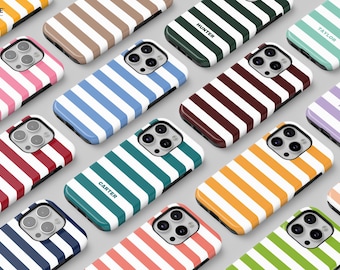 Colorful Striped Phone Case for iPhone 17 16e 15 14 13 12 Pro Max, Samsung Galaxy S25 S24 S23, Google Pixel 10 9 8 – MagSafe Case | PCM-ST01