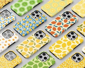 Lemon Patterns Phone Case : Fresh Fruit Pattern Summer Case - for iPhone, Samsung and Google | FUN-FV17