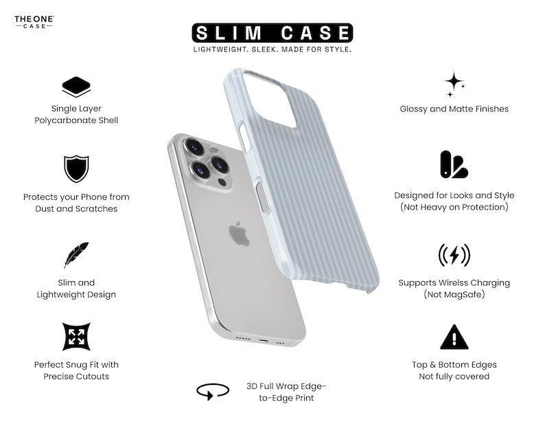 Pode incluir: Uma capa de telefone cinza claro com um design listrado, ao lado de um telefone prateado. A capa &eacute; fina e leve, com acabamento brilhante e fosco. A capa protege o telefone contra poeira e arranh&otilde;es.