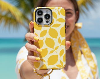 Lemon Pattern Phone Case : Fresh Fruit Summer Vibe Design | FUN-FV01