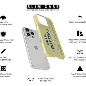 Salted Butter Phone Case - Funny Foodie Cover for iPhone 17 16e 15 14 13 11 Pro Max, Samsung Galaxy, Google Pixel 10 9 8, MagSafe | FUN-FD01 immagine 9