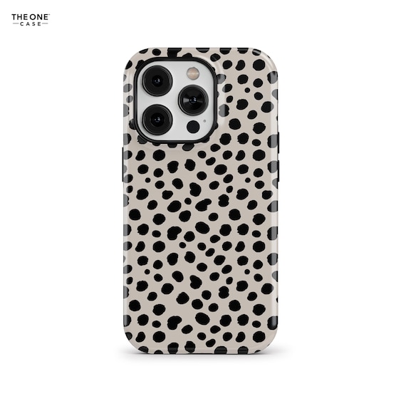 Dots Beige Phone Case for iPhone 17 16e 15 14 13 12 Pro Max, Samsung Galaxy S24 S23, Google Pixel 10, 9, 8 – Modern Dots Pattern | PCM-PD20