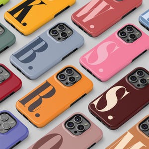 Personalized Large Initials Phone Case for iPhone 16 15 14 13 12 Pro Max, Samsung Galaxy S24 S23, Google Pixel – Monogram Design | SCG-SC39