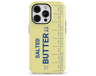 Salted Butter Phone Case - Funny Foodie Cover for iPhone 17 16e 15 14 13 11 Pro Max, Samsung Galaxy, Google Pixel 10 9 8, MagSafe | FUN-FD01