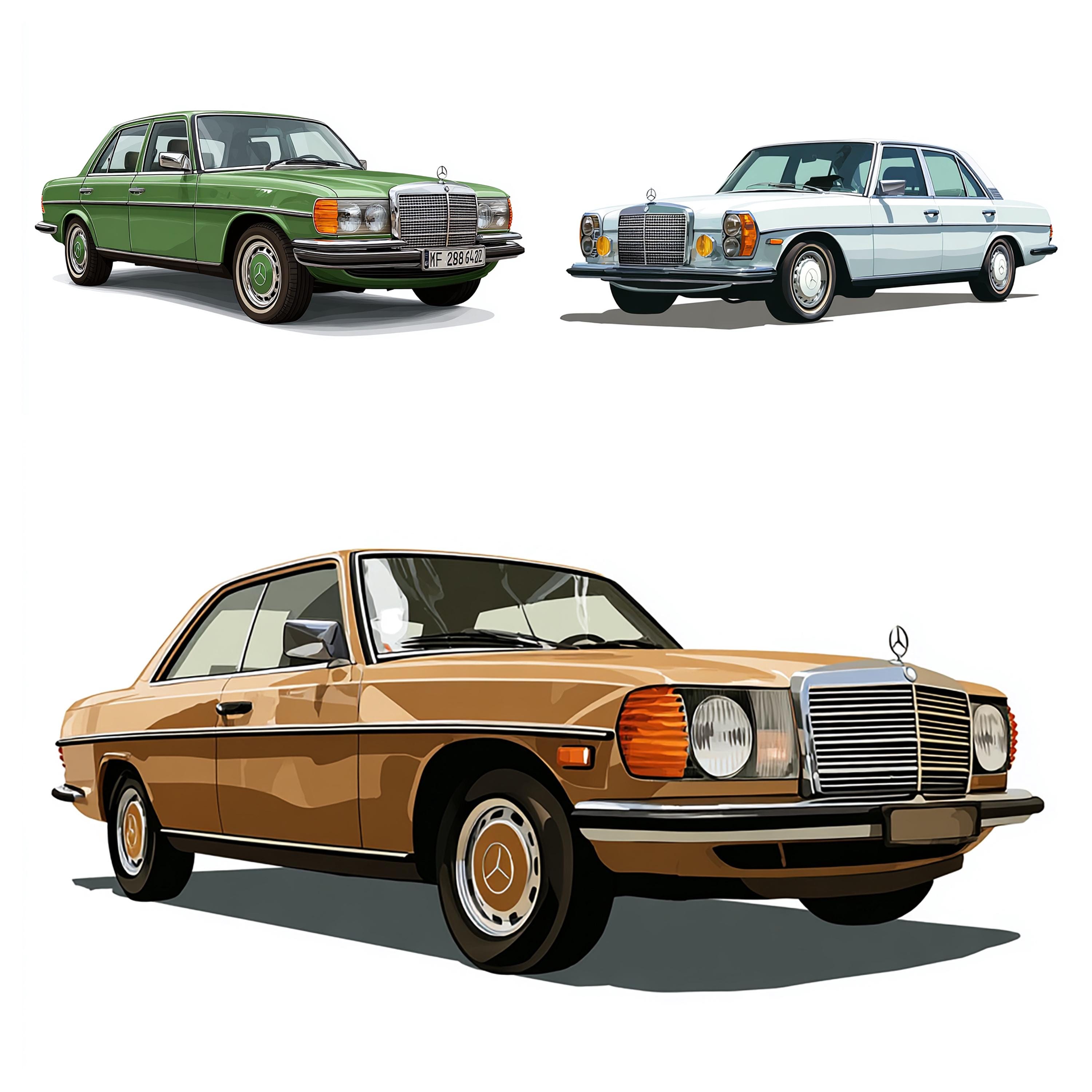 メルセデス・ベンツの車のクリップアート：90点のPNGイラスト（商用