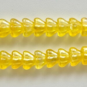 12X10mm 6x8mm Czech Glass Flower Cups Buttercup Yellow Satin Magenta Fuchsia Pink Lemon Raspberry Sorbet Flower Cup Beads CHOOSE COLOR & AMT 12 6x8 Satin Butter
