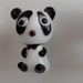 Chinese Glass Lampwork Panda Bear Beads Opaque Black and White Whole Panda Bears Animal Earrings Bracelets Necklaces Jewelry Crafts 3