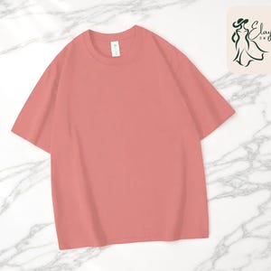 Heavy Cotton Oversized Shirt | Unisex Crewneck Top | Solid Color Loose Fit Tee | Soft Casual Daily Wear T-Shirt | Plain Summer Apparel
