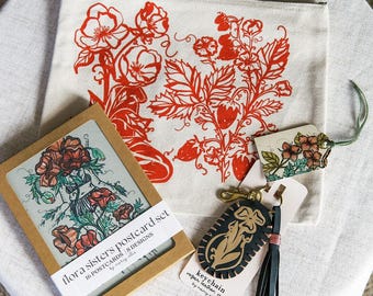 Flora Sisters Stationery and Accessories Bundle