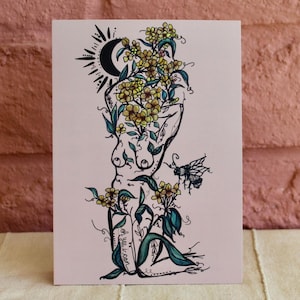 Ansichtkaart, 5 x 7 inch, anemoon, post of lijst, luxmatte feel