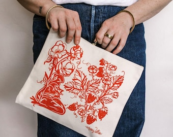 Strawberry Sister Zipper Pouch