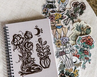 Notebook and Sticker Set Bundle