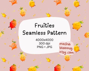 Seamless Fruities Pattern – Digital Download