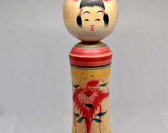 日本の鳴子風こけし | 伝統工芸品 | ヴィンテージ木製玩具（日本製