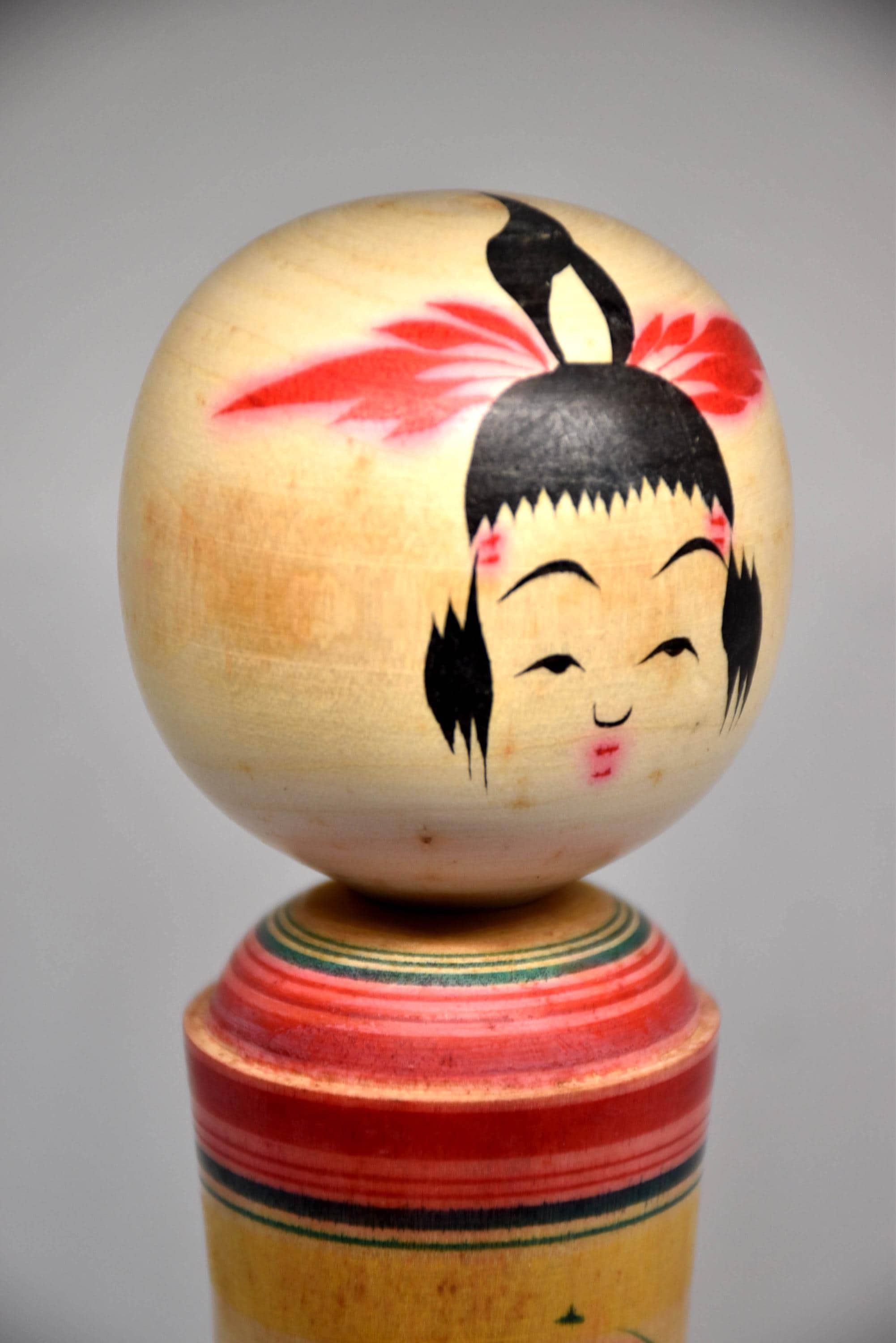 日本の鳴子風こけし | 伝統工芸品 | ヴィンテージ木製玩具（日本製
