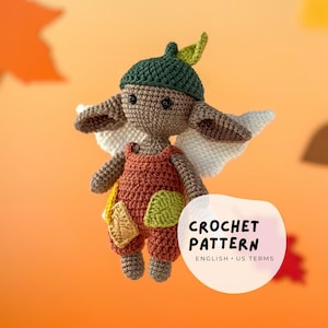 Autumn Pixie, amigurumi crochet pattern (PDF file), English, US terms
