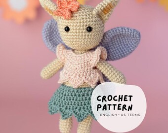 Spring Pixie, amigurumi crochet pattern (PDF file), English, US terms