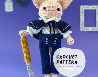 Madame Clawdia, amigurumi crochet pattern (PDF file), English, US terms