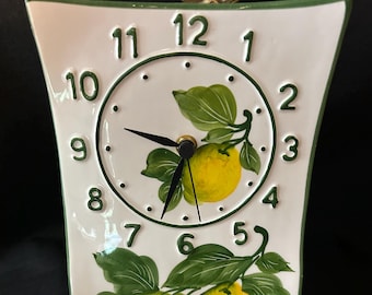 Vintage Hand Made Porcelain Italian Majolica Lemon Topiary Lamp