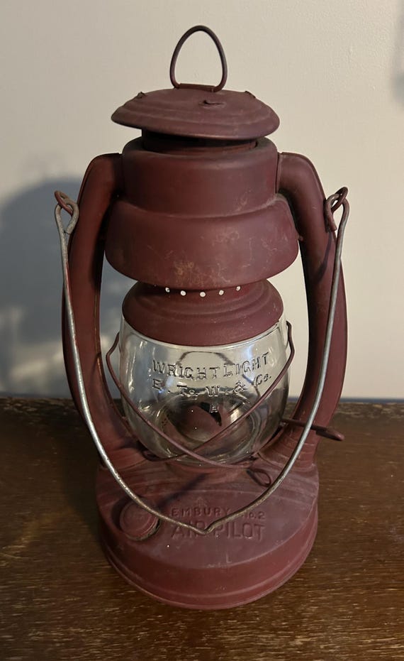 Antique Embury No. 2 Air Pilot Kerosene Lantern,usa,1930's-signed