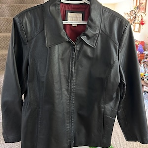 Veste en cuir vintage Worthington pour homme, taille XL