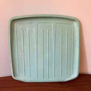 Vintage Rubbermaid Sage Green Plast Köksavrinning Bricka 1180, 1970-talet, USA-Signerad