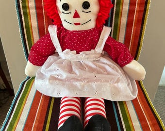 Vintage Raggedy Ann och Andy dockor - 50 cm höga