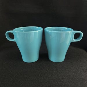 IKEA Fargrik Set of Two Mugs in Turquoise-Signed