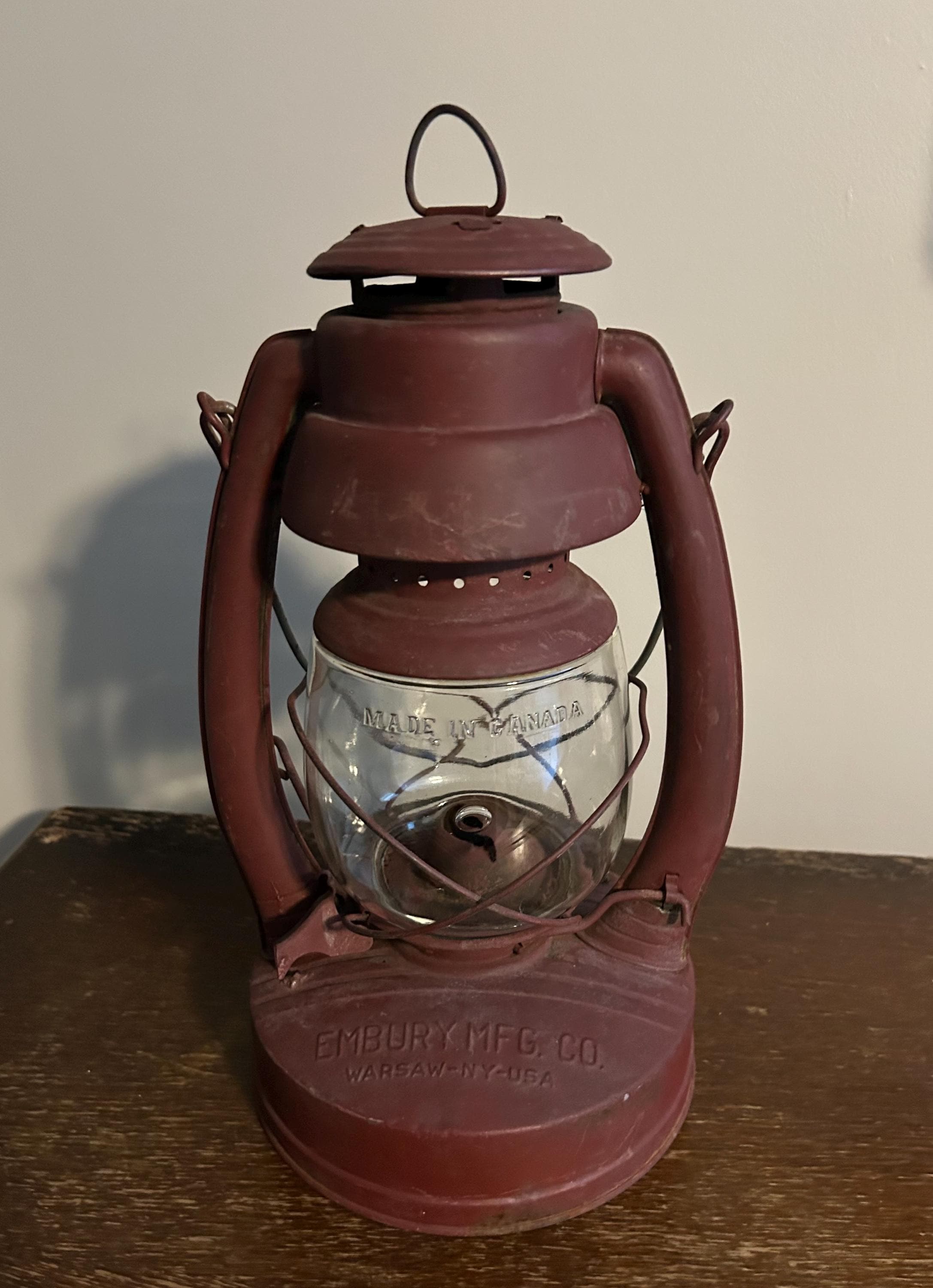 Embury Mfg. No350 ランタン Antique Embury No. 2 Air Pilot Kerosene Lantern,usa,1930's-signed
