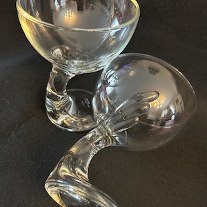 Juego de dos copas de postre vintage Bormioli Rocco Jerba, firmadas
