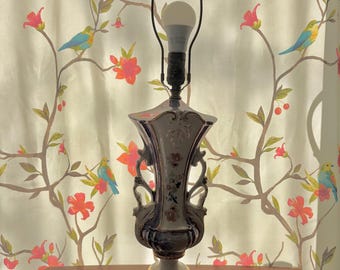 Vintage Messing Gussmetall Cherub Tischlampe, 1950er Jahre, Europa