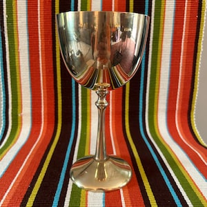 Vintage Silver Plated Wine Goblet Chalice Golf Trophy-Signed