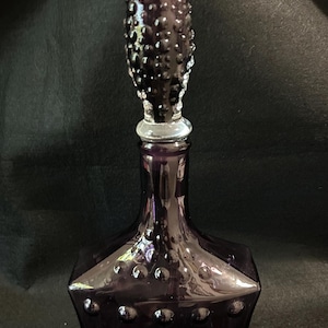 Vintage Empoli amethyst zoolplaat Genie-fles met bijpassende stop