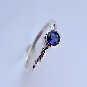 Iolite Sterling Silver Solitaire Ring, Alternative Engagement, Size 7 ...