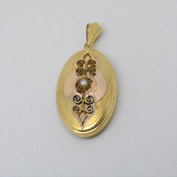 Victorian locket, Victorian gold filled locket ov