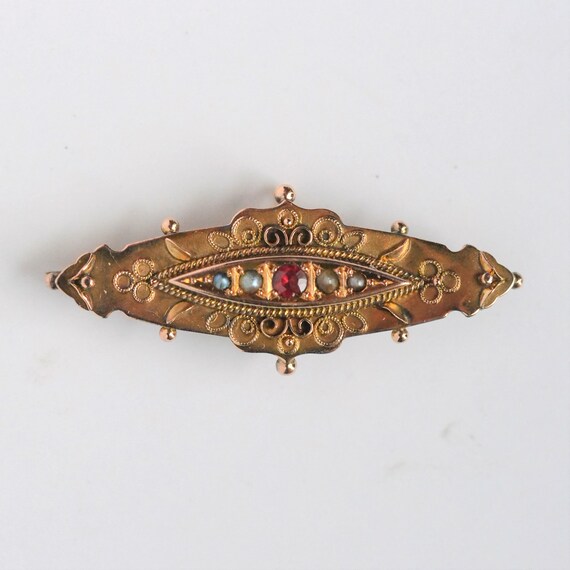 Victorian pin, Victorian jewelry, Victorian gold b
